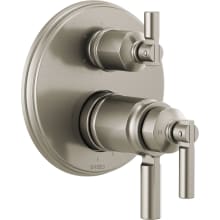 Invari Thermostatic Valve Trim with Integrated Volume Control and 6 Function Diverter for Three Shower Applications - Less Rough-In