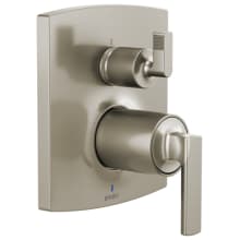 Pressure Balanced Valve Trim with Integrated 3 Function Diverter for Two Shower Applications - Less Handles and Rough In