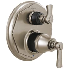 Rook Pressure Balanced Valve Trim with Integrated 3 Function Diverter for Two Shower Applications - Less Rough-In
