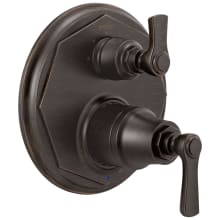 Rook Pressure Balanced Valve Trim with Integrated 3 Function Diverter for Two Shower Applications - Less Rough-In