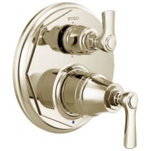 Rook Pressure Balanced Valve Trim with Integrated 6 Function Diverter for Three Shower Applications - Less Rough-In