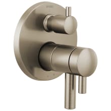 Odin Thermostatic Valve Trim with Integrated Volume Control and 3 Function Diverter for Two Shower Applications - Less Rough-In