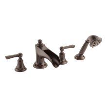 Rook Deck / Wall Mounted Roman Tub Filler with Built-In Diverter - Includes Hand Shower - Less Handles