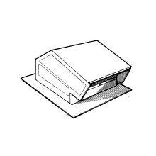 Steel Roof Cap for 6" Round Ducting with Backdraft Damper