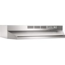 24" Wide Steel Non Ducted Under Cabinet Range Hood with Charcoal Filter and Axial Fan from the Economy Collection