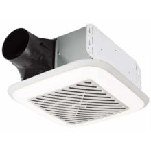 110 CFM 1.5 Sone Single Speed Ceiling Mounted Exhaust Fan with Energy Star Rating and Soft Surround LED Lighting Technology from the InVent Series