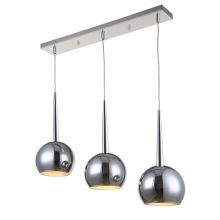 Wade 43.3" Tall 3 Light Pendant with Chrome Shades