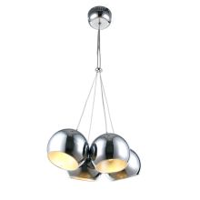 Wade 43.3" Tall 4 Light Pendant with Chrome Shade