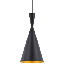 Berkley 1 Light Mini Pendant with Black with Orange Interior Cone Shade