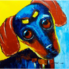 Dog 24" Wide Canvas Art