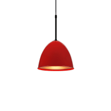 Classic 10" Wide Mini Pendant with Gypsy Red Aluminum Shade