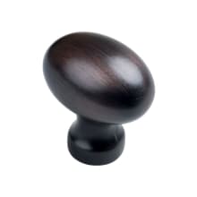 1-1/4 Inch Long Oval Cabinet Knob - 25 Pack
