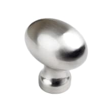 1-1/4 Inch Long Oval Cabinet Knob - 10 Pack