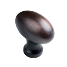 1-5/8 Inch Long Oval Cabinet Knob - 25 Pack