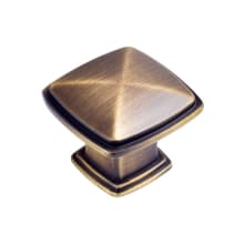 1-1/4 Inch Square Cabinet Knob - 10 Pack