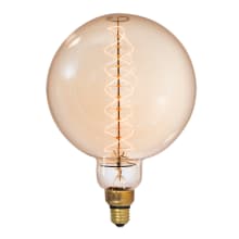 Single 60 Watt Vintage Edison Dimmable G63 Medium (E26) Incandescent Bulb - 160 Lumens and 2200K