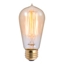 Pack of (4) 40 Watt Vintage Edison Dimmable ST18 Medium (E26) Incandescent Bulbs - 135 Lumens and 2200K