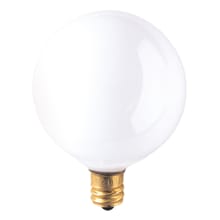 Pack of (40) 25 Watt Dimmable G16.5 Candelabra (E12) Incandescent Bulbs - 180 Lumens and 2700K