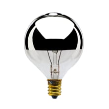 Pack of (25) 40 Watt Dimmable G16.5 Candelabra (E12) Incandescent Bulbs - 320 Lumens and 2700K