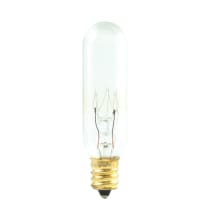 Pack of (25) 15 Watt Vintage Edison Dimmable T6 Candelabra (E12) Incandescent Bulbs - 130 Volts - 100 Lumens and 2700K