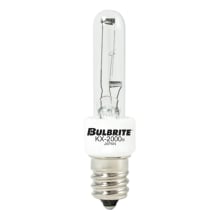 Pack of (2) 40 Watt Dimmable T3 Candelabra (E12) Xenon / Krypton Bulbs - Clear - 560 Lumens and 2700K