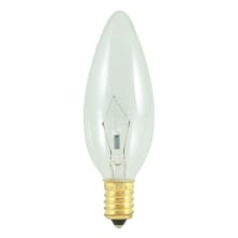 Pack of (30) 25 Watt Dimmable B10 European (E14) Incandescent Bulbs - 180 Lumens and 2700K