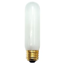 Pack of (25) 60 Watt Dimmable T10 Medium (E26) Incandescent Bulbs - 480 Lumens and 2700K