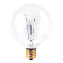 Pack of (40) 25 Watt Vintage Edison Dimmable G16.5 Candelabra (E12) Incandescent Bulbs - 220 Lumens and 2700K