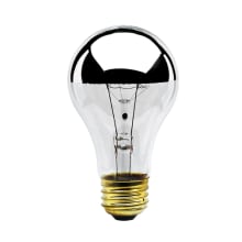 Pack of (8) 60 Watt Dimmable A19 Medium (E26) Incandescent Bulbs - Half Chrome - 610 Lumens and 2700K