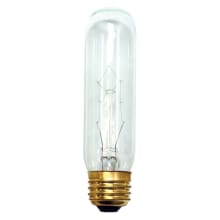 Pack of (25) 60 Watt Vintage Edison Dimmable T10 Medium (E26) Incandescent Bulbs - 480 Lumens and 2700K