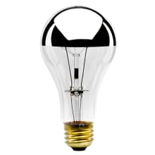 Pack of (8) 100 Watt Dimmable A21 Medium (E26) Incandescent Bulbs - Half Chrome - 1,050 Lumens and 2700K