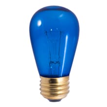 Pack of (25) 11 Watt Dimmable s14 Medium (E26) Incandescent Bulbs - Transparent Blue