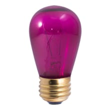 Pack of (25) 11 Watt Dimmable s14 Medium (E26) Incandescent Bulbs - Transparent Pink
