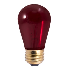 Pack of (25) 11 Watt Dimmable s14 Medium (E26) Incandescent Bulbs - Transparent Red