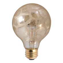 Pack of (6) 40 Watt Vintage Edison Dimmable G25 Medium (E26) Incandescent Bulbs - 285 Lumens