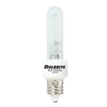Pack of (2) 40 Watt Dimmable T3 Mini Candelabra (E11) Xenon / Krypton Bulbs - Frosted - 560 Lumens and 2700K
