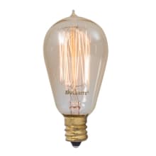 Pack of (4) 25 Watt Vintage Edison Dimmable ST15 Candelabra (E12) Incandescent Bulbs - 35 Lumens and 2200K