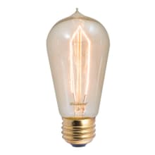 Pack of (4) 40 Watt Vintage Edison Dimmable ST18 Medium (E26) Incandescent Bulbs - Pyramid Filament - 135 Lumens and 2200K