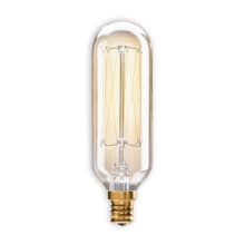 Pack of (4) 40 Watt Vintage Edison Dimmable T8 Candelabra (E12) Incandescent Bulbs - 40 Lumens and 2200K