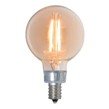 Pack of (3) 2.5 Watt Vintage Edison Dimmable G16.5 Candelabra (E12) LED Bulbs - 160 Lumens, 2100K, and 90CRI
