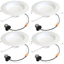 Pack of (4) Canless Recessed Fixtures with 5" Reflector Trim - 2700K