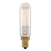 Pack of (4) 25 Watt Vintage Edison Dimmable T6 Candelabra (E12) Incandescent Bulbs - 90 Lumens and 2700K