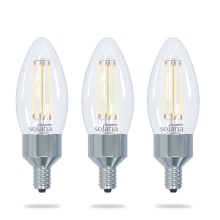 Pack of (3) 4 Watt B11 Candelabra (E12) LED Smart Bulbs - 400 Lumens, 2200K, 6500K, and 90CRI