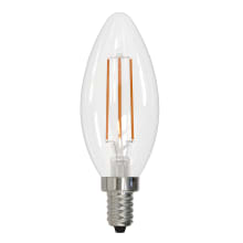 Pack of (4) 4 Watt Dimmable B11 Candelabra (E12) LED Bulbs - Title 24 Compliant - 350 Lumens, 2700K, and 90CRI