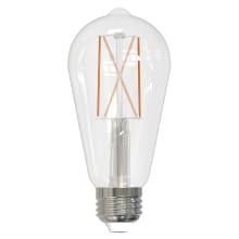 Pack of (2) 8.5 Watt Vintage Edison Dimmable ST18 Medium (E26) LED Bulbs - Criss-Cross Filaments - 850 Lumens, 2700K, and 90CRI