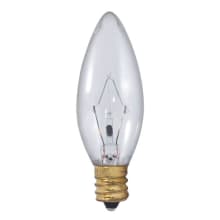 Pack of (50) 5 Watt Dimmable B8 Candelabra (E12) Incandescent Bulbs
