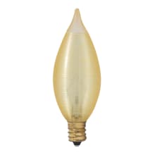 Pack of (25) 25 Watt Dimmable C11 Candelabra (E12) Incandescent Bulbs - Amber Glass