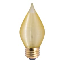 Pack of (25) 40 Watt Dimmable C15 Medium (E26) Incandescent Bulbs - Amber Glass