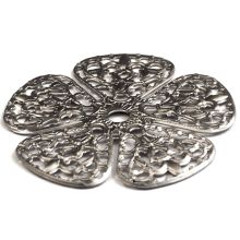 1-3/4” Flower Design Knob Backplate from the Crystal Collection