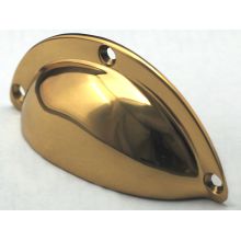 Solid Brass 3-7/8 Inch Cup Cabinet Pull